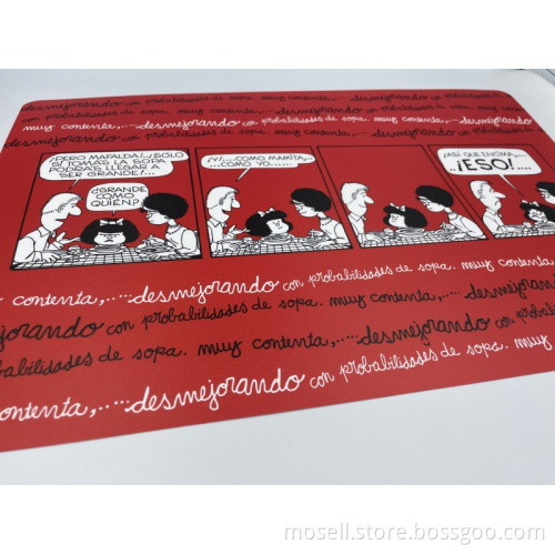 Cartoon Pattern Home Used Plastic Table Mat